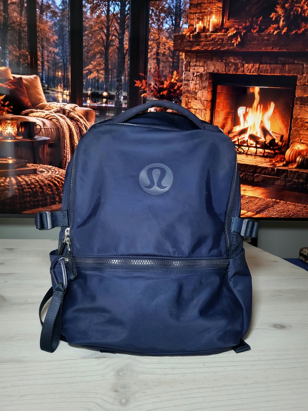 lululemon Navy Large Backpack School Gym Travel.